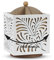 Optyuwah Rotating Kitchen Utensil Holder for Countertop, Wooden Utensil Caddy, Utensil Organiser White Cutlery Holder Utensil Crock, Silverware Organiser for Spoons, Knives, Forks, 5.5 x 6.3