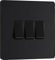 BG Evolve - Interruptor de triple luz, color negro mate, 20 A, 16 Ax, 2 vías