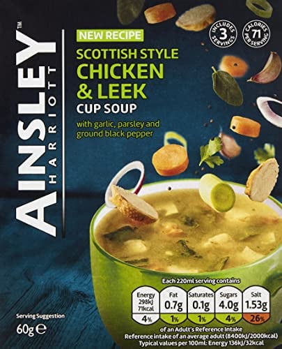 Ainsley Harriott Scottish Chk and Leek cup soup 60g (Pack of 8)