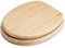 Optimal Products 18'' INCH MDF Universal Bathroom WC Toilet SEAT Quick Easy FIT Wooden Oval Shape (Pine)