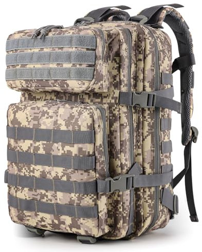 TANTOMI Taktischer Rucksack, 45L Militär Rucksack, Outdoor Rucksack, Travel Backpack, Tactical Backpack mit Klettverschluss, Bundeswehr Rucksack Geeignet für Reisen, Outdoor-Abenteuer