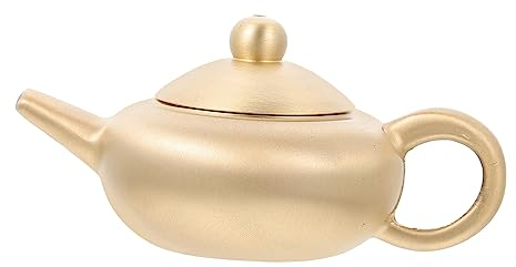STOBOK Tetera De Latón Estatuillas De Feng Shui Cafetera En Miniatura Cafetera Retra Mini Adorno De Tetera Topper De Escritorio Tetera China En Miniatura Adornos Mueble Oficina