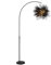 INNOVATE LED Stehlampe mit Tüll | LED Bogenlampe Wohnzimmer höhenverstellbar mit Stoff | Extravagante Stehleuchte E27 max. 40 Watt | hoher Deckenfluter schwarz für Wohnzimmer, Schlafzimmer uvm.
