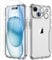 ORETECH Compatible with iPhone 15 Case, with [ 2 x 9H Tempered Glass Screen Protector & Camera Lens Protector] Shockproof Ultra Slim Transparent Non-Slip Bumper PC Hybrid Cover - Clear