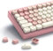 Womier PBT Keyboard Keys 60/65/75/100% - Thermal Sublimation MOA Profile, Pink and Cute Custom Set for Cherry MX Mechanical Keyboard 61/64/68/84/87/100/104/108, Pink