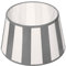 Brillibrum Design Lampenschirm gestreift Tischlampenschirm mit Streifenmuster für Lampenfassung E27 Streifen Design Tischleuchte oval rund Stoff (Rund: 20x15x12cm, Grau - Weiß)
