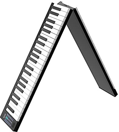 SHUAIGUO-1 88 Keys Keyboard Piano Portable Digital Piano with LCD Display Built-in Speakers Rechargeable Battery BT Connectivity