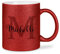 glitzertassen.de® | Namenstasse mit Buchstabe | Personalisiert| Tasse mit Glitzer | Geschenkidee | Keramik | 330 ml | Rot