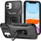 JSENMlN Custodia iPhone 11,Antiscivolo Antiurto Cover Scorrevole Protezione Fotocamera Custodia per iPhone 11 6.1 (Nero)