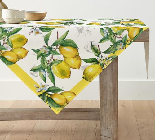 Artoid Mode Gelb Zitrone Sommer Tischwäsche, Saisonnal Küche Tisch Esstisch Dekoration Drinnen Urlaub Party Dekor 85x85 cm