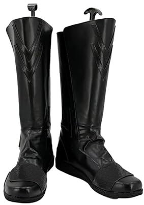 Roeutoo Darth Maul Stiefel Kostüm Erwachsene Herren Force Knight Maul Cosplay Stiefel Schuhe Halloween Zubehör, Schwarz, 42 EU