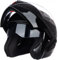 Helm für Motorräder Full-Face Motorcycle Helmet Tragbarer Integralhelme Flip-up Motorradhelm Zertifizierung von ECE (Helles Schwarz, XL)