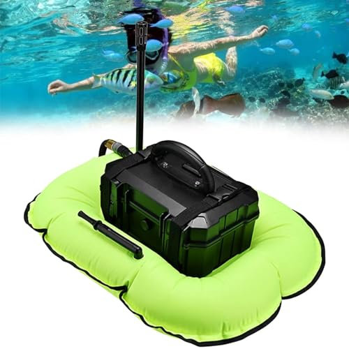 RayGenius Système de Ventilation pour la plongée sous-Marine, Bouteilles de plongée Portables et Rechargeables, compresseur d'air étanche pour la Plage et la Chasse.,D3000-Black