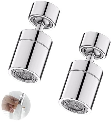 2 Pcs Tap Adapter - Kitchen Sink Faucet Adapter, 360-Degree Swivel Faucet Head Replacement