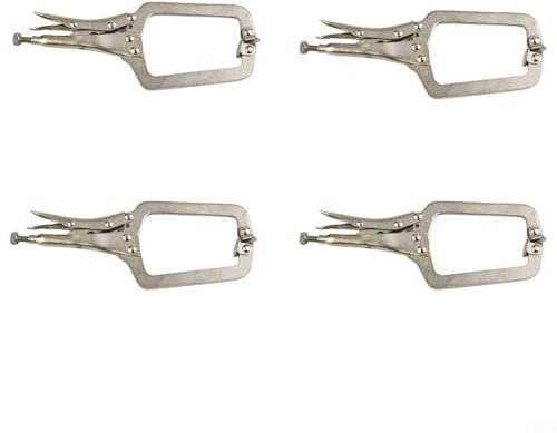 9 inch Steel C Clamp Vise Grip Locking Welding Pliers Wood Tenon Locator Tool (4)