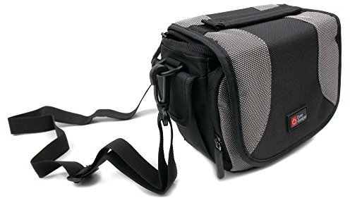 DURAGADGET Portable Black & Grey Carry Case w/Padded Interior & Strap - Compatible with ROBERTS Sports 925 3-Band Portable Analogue Radio