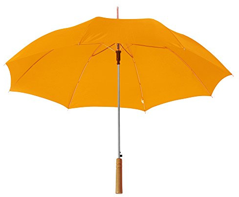 eBuyGB Pack of 6 Automatic Wedding Photographer Parasol Folding Umbrella, Long Umbrella with Stick Handle Rain Stick Umbrella, Umbrella, Colourful - Orange 37 Inch / 94cm Span 84cm Length