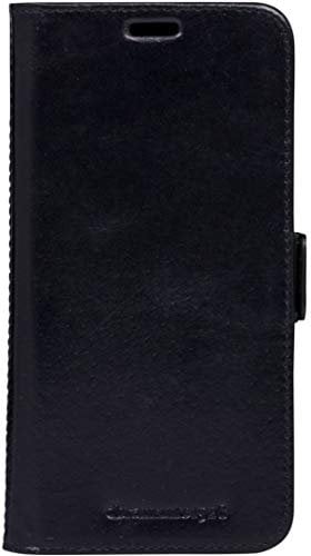 dbramante1928 Copenhagen - Funda para Apple iPhone XS MAX, Color Negro, Cuero de Grano Completo Hecho a Mano, protección RFID y Carga inalámbrica