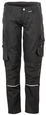 Planam 6410048 Norit Damen Bundhose, Schwarz/Schwarz, Größe 48