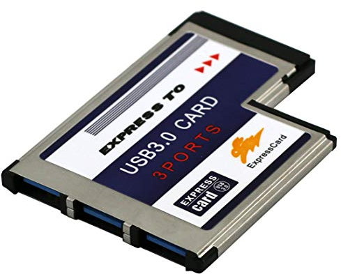 JMT USB-3.0-Adapter für PCMCIA-Expresskarte, 3 Anschlüsse, versteckt, 54 mm, USB 3.0