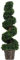 Outsunny Pianta Artificiale Bosso a Spirale (Ф32cm x 120cm), Verde Decorativo per Interni ed Esterni, con Vaso Incluso