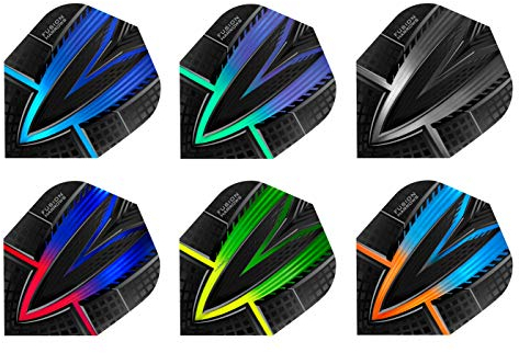 Harrows Fusion Dart Flight Dartflight Standard speziell laminiert 5er Set (15 Flights insgesamt) (Smokey)
