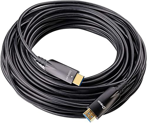 DTECH Fiber Optic HDMI Cable 100m with High Speed 1080p 60Hz 4K 30Hz for Home Theater HD Video 3D ARC HDCP CEC (328 Feet, Black)