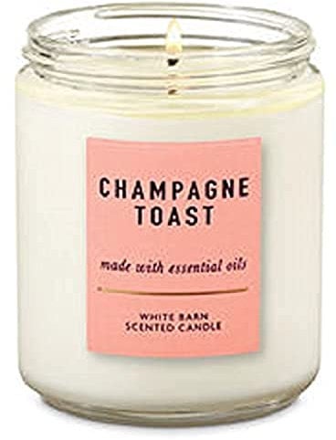 White Barn Bath & Body Works Duftkerze mit einem Docht, Champagner-Toast (Champagner-Toast), Verpackung variiert