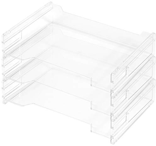 Herlitz 3 x Briefablage A4 quer transparent
