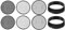 Angoily Garden Sieve, Soil Sieve Set, Plastic Round Mesh Sifting Pan with Three Interchangeable Soil Sifter with Varying Mesh Sizes (11.20X11.20X3.00cm/4.40X4.40X1.18inch)