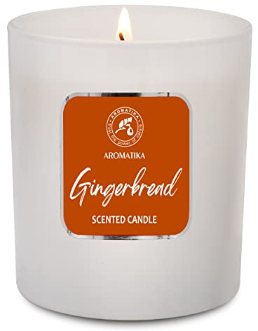 Duftkerze Lebkuchen 200 g - Aroma Kerze - Aromatherapie - Kerze aus Sojawachs - Duftkerze für Hause - Kerzen für Raumduft mit Lebkuchen - Duftkerze im Glas - Idee für Muttertag - Geburtstag