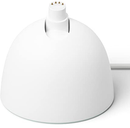 Google Nest Cam Stand with Power Cable - Wired Tabletop Charging Station, Snow