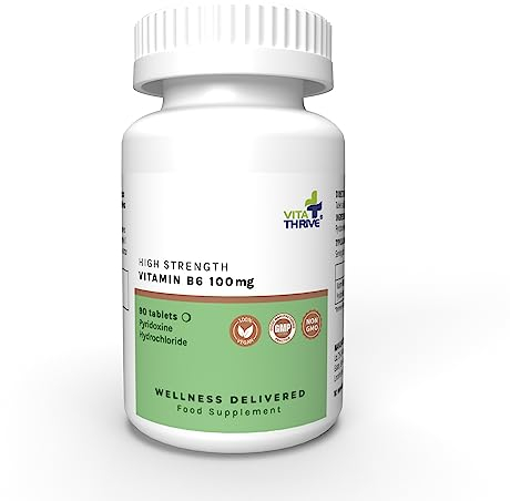 VitaThrive® High Strength Vitamin B6 (Pyridoxine Hydrochloride) 100mg – 90 Tablets