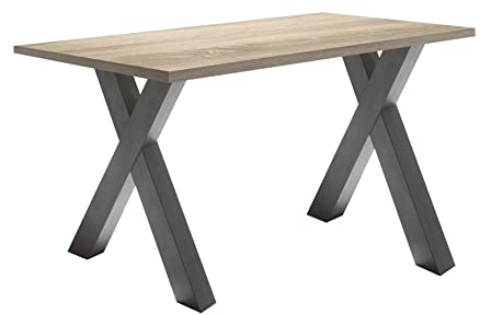 58 aufm Kessel Schreibtisch Edie 2 120 x 70 x 75 Computertisch Graphit/Eiche sägerau 13656