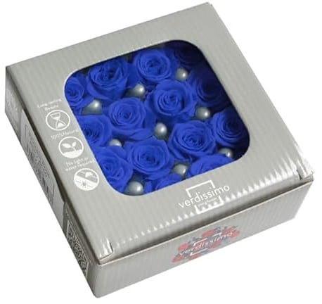 Générique VERDISSIMO Rosa Stabilizzata Mini Principessa da 2 a 2,5 cm di diametro (Dark Blue)