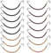 REQAG 15 Stücke Pferdeschwänze Haken Gummiband Haarhaken Pferdeschwanz Halter mit Haken Elastisch Haar Styling Gummibänder für Frauen Haarstyling