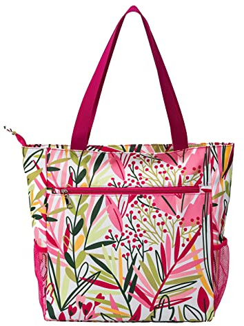 Solance - Bolso grande para compras, bolso de hombro, gimnasio, playa o viaje con bolsillos
