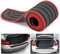 Car Rear Bumper Protector,Universal Rear Bumper Guard Protector for Car,Anti-scratch Rubber Rear Bumper Protector Cover,bumper protector strip for Car Pickup Truck SUV (Black with Red 36 X2.7)