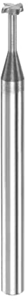 sourcing map T Schlitz Schaftfräser Fräser 4mm Schnitt 1mm Tiefe 4mm Schaft Solid Hartmetall 4 Flöten für Aluminum Kupfer Zinklegierung