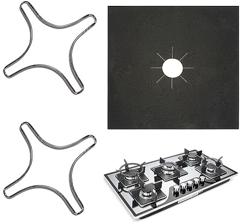 Gasherd Aufsatz,2PCS Gasherd Brenner Ständer,Gasherd Gas Ring Wok Ring,Küchen Gasherd Ständer,Gasherd Reduzierstern Gaskocher, für Gaskochfelder Kaffeekannen Brenner Kochtopf