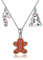 VENACOLY Weihnachten Lebkuchenmann Kette 925 Sterling Silber Weihnachten Anhänger Halskette Weihnachten Muttertag Schmuck Geschenk für Damen