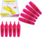DOLLAR HL625 Evidenziatori fluorescenti fluorescenti, rosa, confezione da 10, punta a scalpello (5,0 mm), impugnatura a 3 punti, confezione multipla, ad asciugatura rapida, per scuola, ufficio, casa