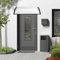 [en.casa] Vordach für Haustür Mellerud Überdachung 120 x 80 cm Pultvordach Balkon Türüberdachung Polycarbonat Aluminium Schutzdach Terrasse Schwarz/Transparent