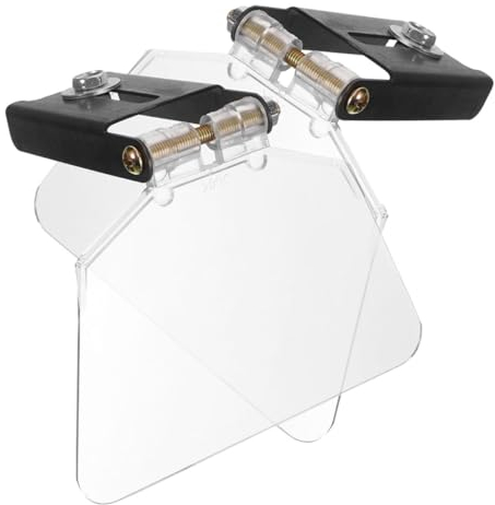 Veemoon Schutzabdeckung Schleifmaschine 1 Paar Ersatz Bankschutz mit Augenschutz Transparente Plastikabdeckung Staubdicht für Tischschleifer Werkbank Schleifgeräte Montagezubehör