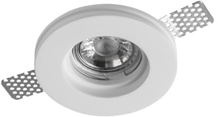 Plaster-in Trimless Downlight Gypsum Plaster Recessed Light GU10 IP20 White