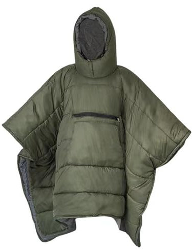 FUELIX Rollstuhl Mantel Winddicht Rollstuhl Hooded, Rollstuhl Decke, Rollstuhlschirme Regenabdeckung, Rollstuhldecke Erwachsene Winter, Decke für Rollstuhlfahrer Mit Hut B