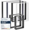 HOLZBRINK Tischbeine Metall Schwarz | Tischkufen/Tischgestell für Couchtisch, Esstisch, Schreibtisch, Sitzbank | 2 Stück Möbelfüße 30 x 43 cm