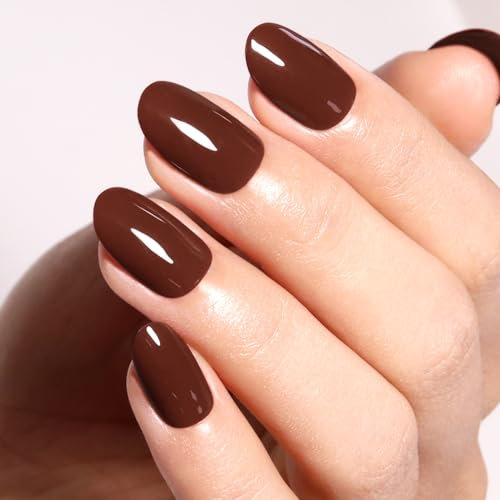 Firedeep Seal Brown Gel Nail Polish, 0.54 Fl Oz Large Bottle Brown Gel Polish Manicure Salon
