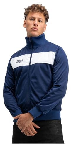 Lonsdale Herren Trainingsjacke schmale Passform ALNWICK, Navy/White, 4XL