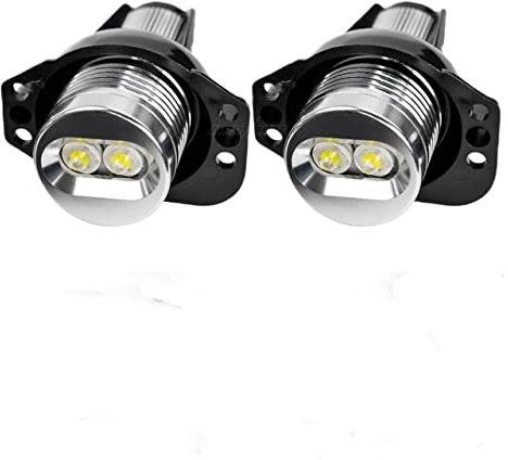 Angel Eyes,Ojos de Angel 2 × LED Ojos de Ángel luz Halo anillo faro montaje bombillas lámpara blanca 6000K ajuste uso for BMW 3 Series E90 E91 2005-2008 Accesorios